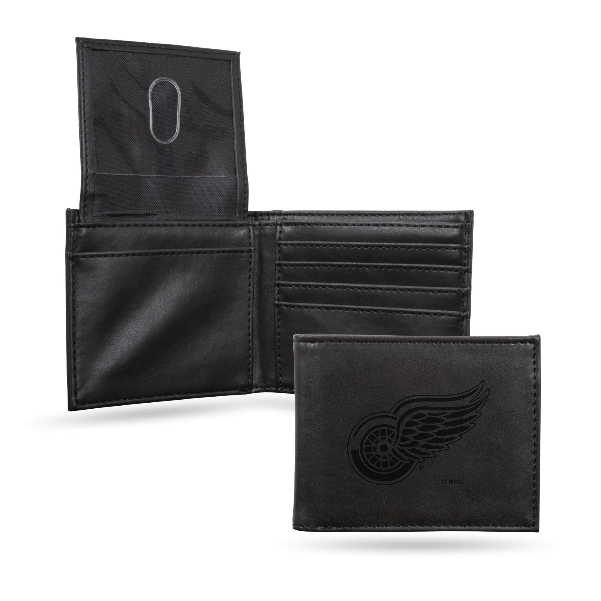 Rico Industries Laser Engraved Billfold Wallet, Detroit Red Wings