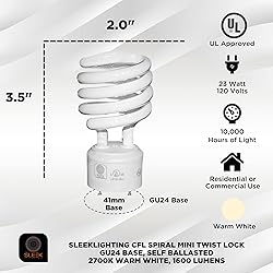 SLEEKLIGHTING - GU24 23Watt 2700K 1600lm 2 Prong