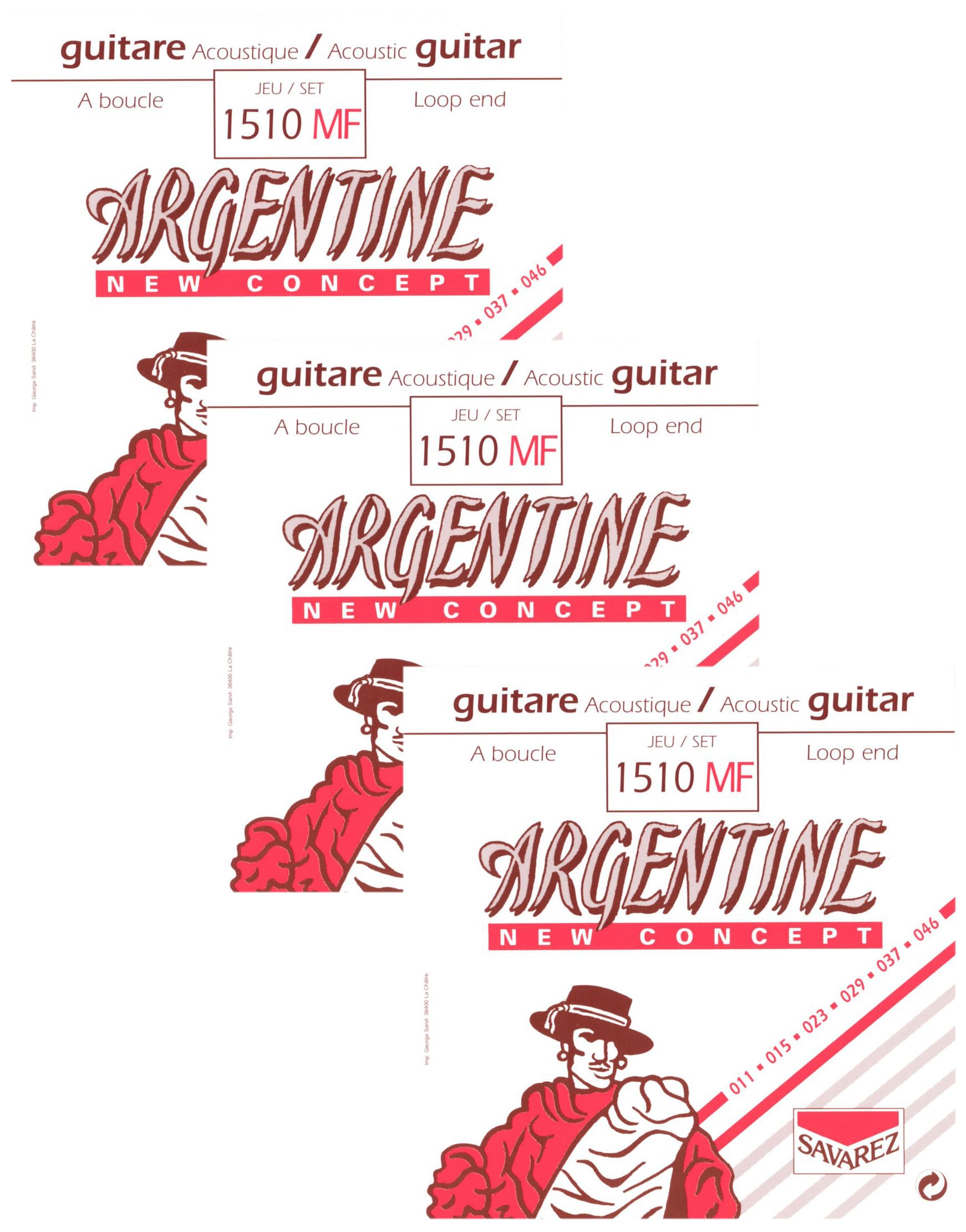 Argentine 1510MF Strings set Light loop end (Pack of 3) โ image 1