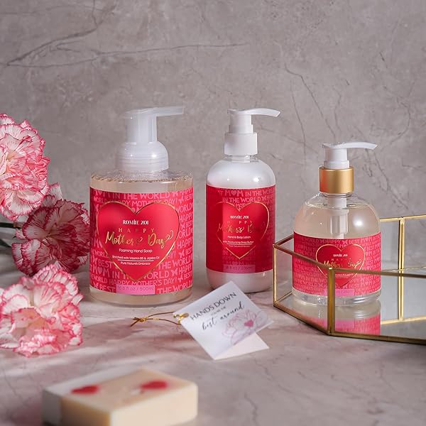 ROMIIE ZOI FOAMING HAND SOAP FOR MOTHER’S DAY GIFT BASKET – RED INFUSED WITH ROSE SCENTED AROMA – 500 ML / 16.8 FL OZ