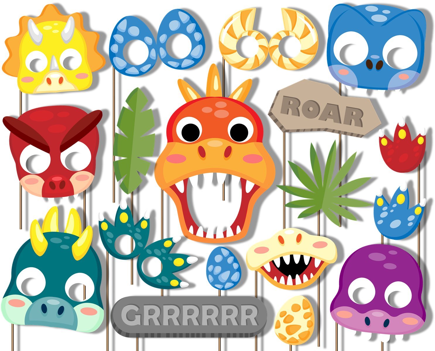 picture Free Printable Dinosaur Photo Booth Props street curator