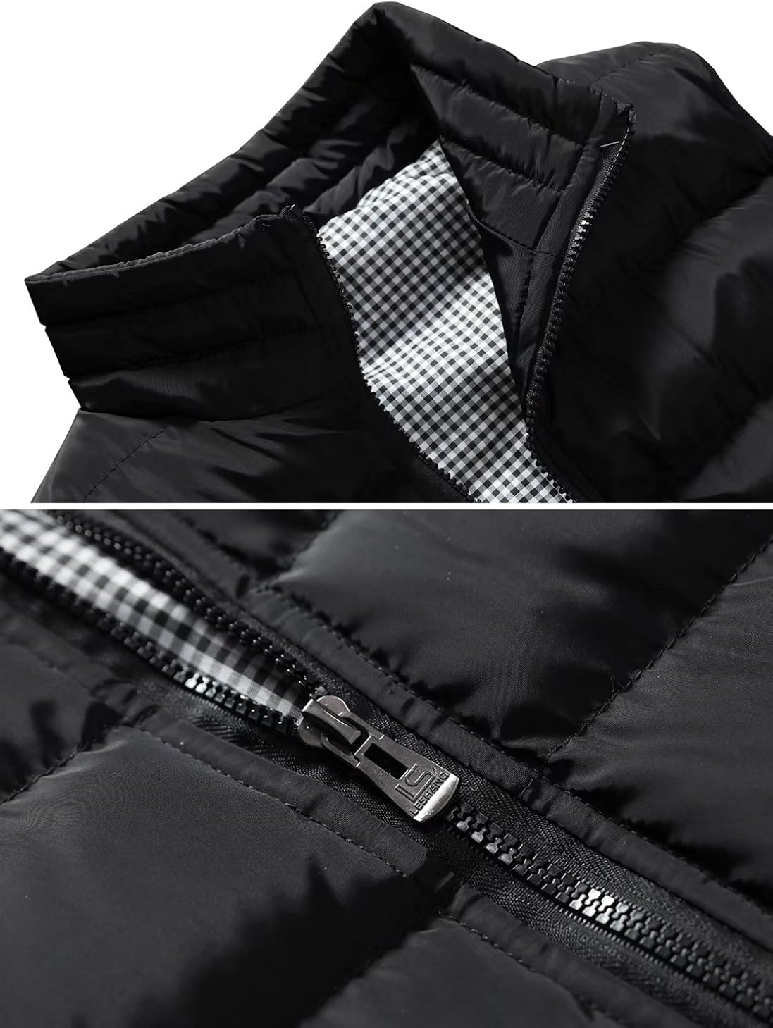 Vcansion Men's Outdoor Casual Stand Collar Padded Vest Coats at  Men’s Clothing store