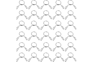 PATIKIL Wire Spring Hose Clamps, 32 Pcs for 5.8-6.2mm OD 0.2"(5mm) ID 304 Stainless Steel Spring Clip Pipe for Fuel Line Sili