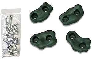 Eastern Jungle Gym Textured Rock Wall Climbing Hand Holds Green with Mounting Hardware - Swing Set Parts and Accessories