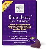 NEW NORDIC Blue Berry Eye Vitamin Supplement Daily Vision Support - 60 Ct. | Daily eye health supplements formulated with lutein and Swedish wild blueberries for simple integration into your routine