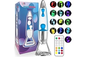 WANNALAMP Liquid Motion Lamp Color Changing Night Light Nighlight Home Decor Living Room Office Bedroom Lamp for Adults, Teens, and Kids for Holiday Day Gifts 14 Inch (Silver)