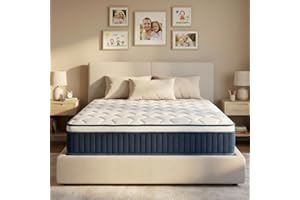 GENERIC 12 Inch Full Hybrid Mattress, Medium Firm with Memory Foam and Zoned Pocket Springs for Enhanced Lumbar Support and Pressure Relief