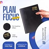 Karrma Ltd A5 2026 Page a Day Desk Diary Hard Backed Leather Planner view 3
