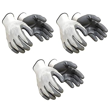 SAFEYURA Cut Resistance Gloves for Garden and Soil Works -3 Pairs
