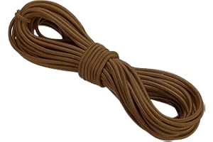 PATIKIL Elastic Cord Heavy Stretch String Rope 1/8" 11 Yards(3mm x 10m) Dark Khaki for Crafting DIY Sewing Hook Straps Campin