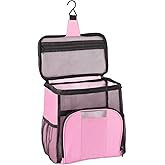 Akuirtoi Womens Gifts for Christmas,Dorm Room Essentials for College Students Girls,Shower Caddy Portable,College Travel Cruise Ship Essentials Hanging Toiletry Bags for Traveling Women Men(Pink)