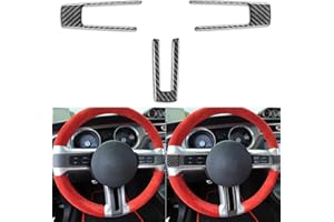 NVCNX Real Premium Carbon Fiber Compatible with Mustang GT Shelby 2010-2014 2011 2012 2013 Car Dash Cover Interior Trim Accessories Black