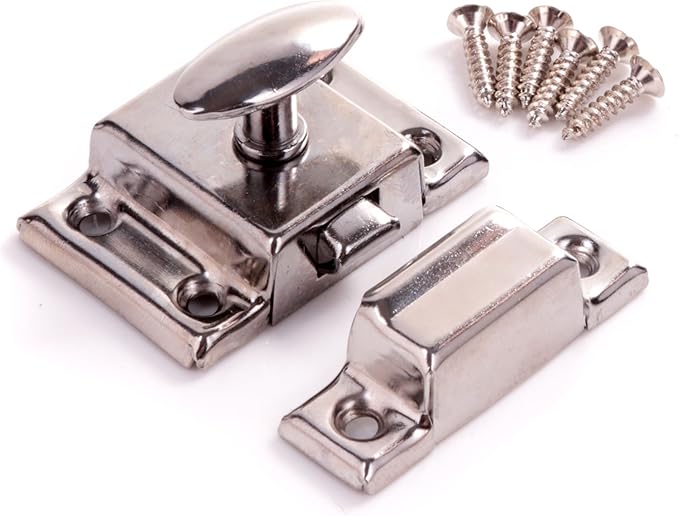 Chrome Cupboard Turn Catch Twist Door Lock Amazon.co.uk DIY & Tools