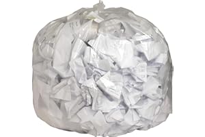 Genuine Joe GJO01016 Low-Density Flat Bottom Trash Can Liner, 56 Gallon Capacity, 48" Length x 43" Width x 0.80 mil Thickness, Clear (Box of 100)