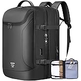 JLTDS Travel Backpack for Men 50L Expandable Flight Approved Carry on Backpacks Luggage for Travel Water Resistant 17.3 inch Laptop Backpack with USB Charging Port