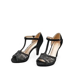 DREAM PAIRS Women's Amore_2 Black Fashion Stilettos