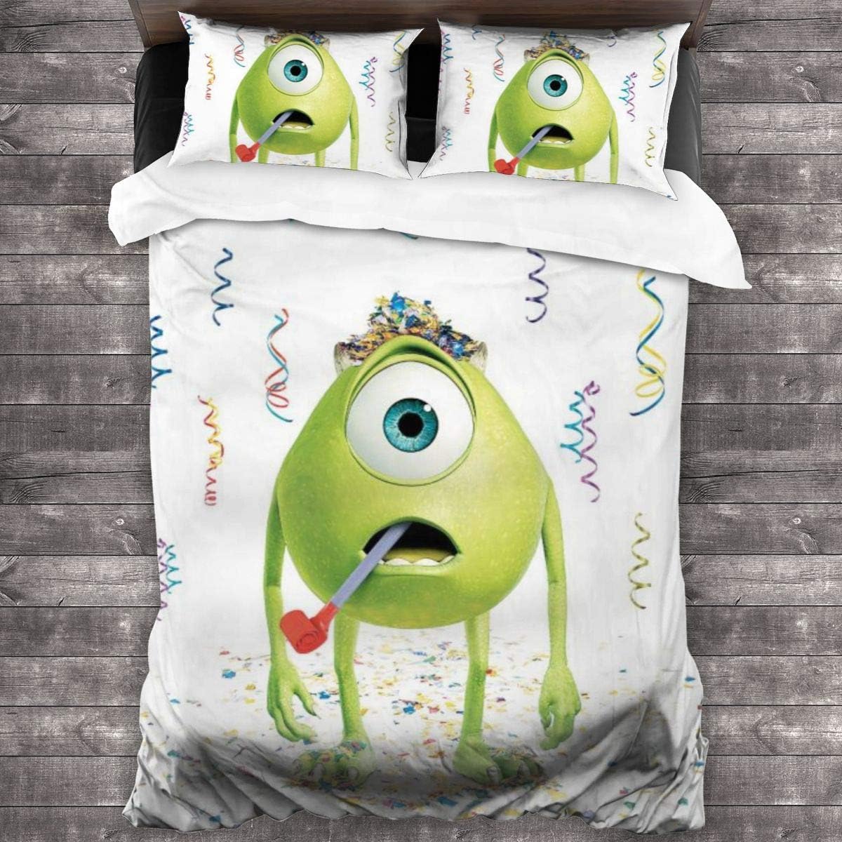 Monsters University 3-Piece Bedding Set 86 X 70 In Two Pillowcases And One Quilt Cover