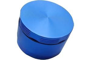 4-Piece Aluminum Spice Grinder, 50mm 55mm 62mm, Hidden Storage Chamber Design, 8 Colors (Blue, 55mm/2.2in)