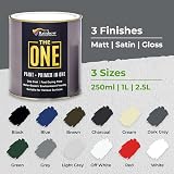THE ONE All-In-One Paint & Primer Dark Grey Gloss 1 L Multi-Surface view 6