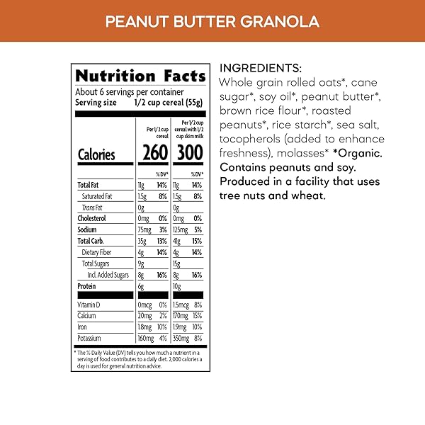 NATURE’S PATH ORGANIC PEANUT BUTTER GRANOLA, 11.5 OUNCE