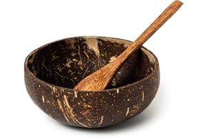 New Living Organic Coconut Bowls & Spoons | Set of 2 Eco Friendly Product | Handmade | Biodegradable & Plastic Free…