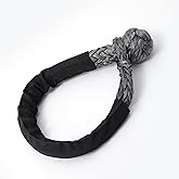 CORDEAST Synthetic Soft Shackle 5/8“ X 35” (61730 lbs Breaking Strength) Extra Large Long UHMWPE Rope Shackle for Heavy Duty Truck Off-Road Recovery (Gray, 1-Pack)