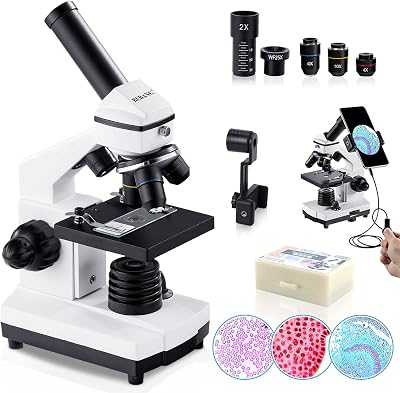 BEBANG 100X-2000X Microscope for Kids Adults Professional Biological Kit