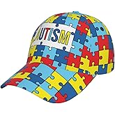 PRTYABS Autism Baseball Cap Hat Adjustable Autism Awareness Snapback Hat Autism Cap for Men Women