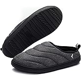 RockDove Men’s Trail-Therm Quilted Memory Foam Slippers for Camping and Indoor Outdoor Adventures with Anti-Slip Rubber Sole