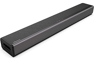 Hisense HS214 2.1ch Sound Bar with Built-in Subwoofer, 108W, All-in-one Compact Design with Wireless Bluetooth, Powered by Do