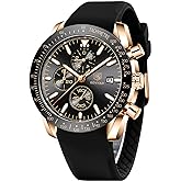 BENYAR Mens Watches Quartz Analog Chronograph Waterproof Wrist Watches for Men Fashion Business Work Casual Sport Dress Watch with Calendar