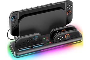 TOKLUCK Switch 2 Controller Charger Station for Nintendo Switch 2 Joycon (2025), Controller Charging Dock for Joycon 2 with RGB, Joy-Con 2 Charging Dock Kit with Charge Cable for Game Boy Games