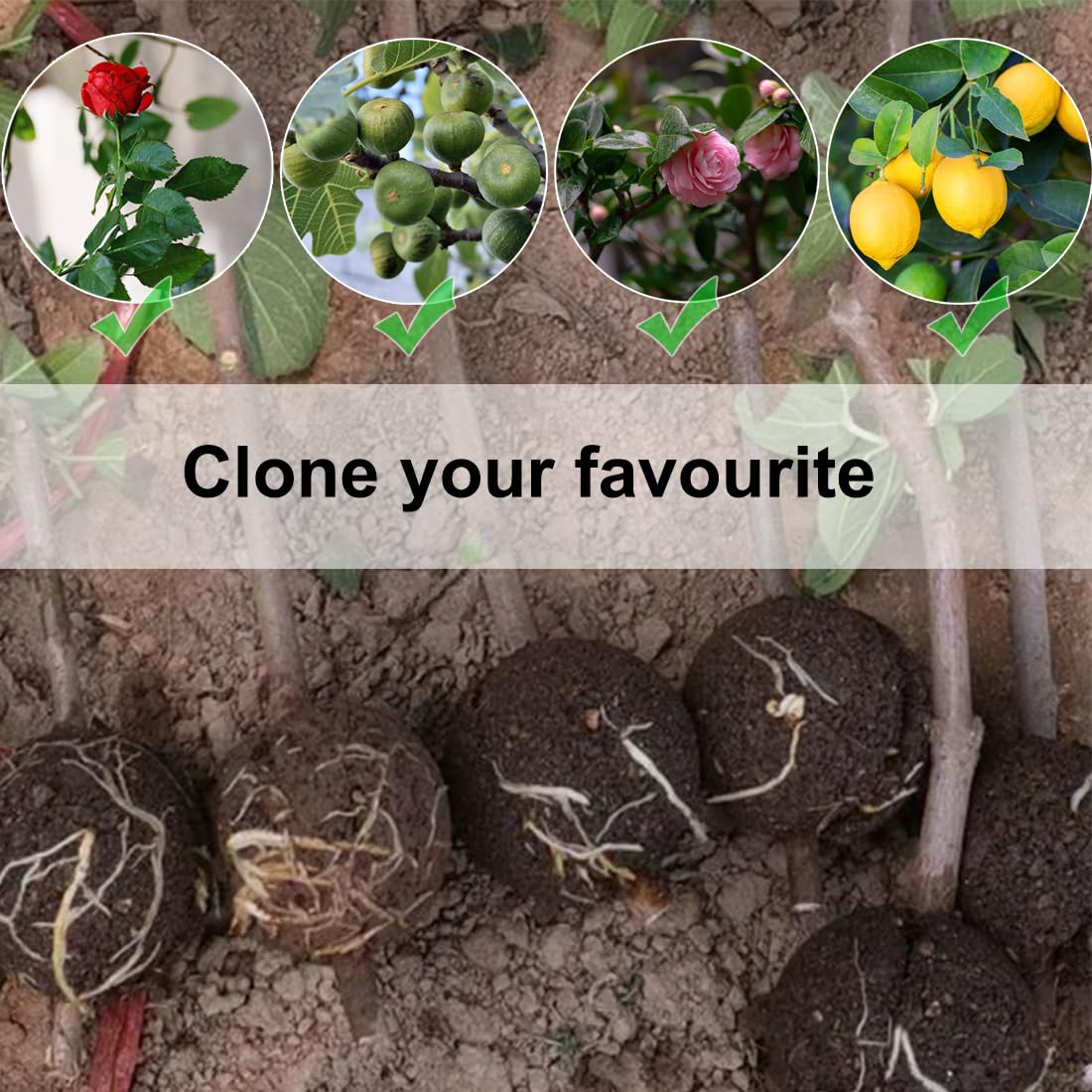 MIIIM 9 PCS Air Layering Propagation Kit, Reusable Half Clear Grafting