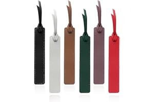 6PCs Bookmark, Leather Bookmarks with Leather Rope, Page Markers Reading Gifts for Women, Readers, Book Mark for Book Lovers by HNQCPCVU