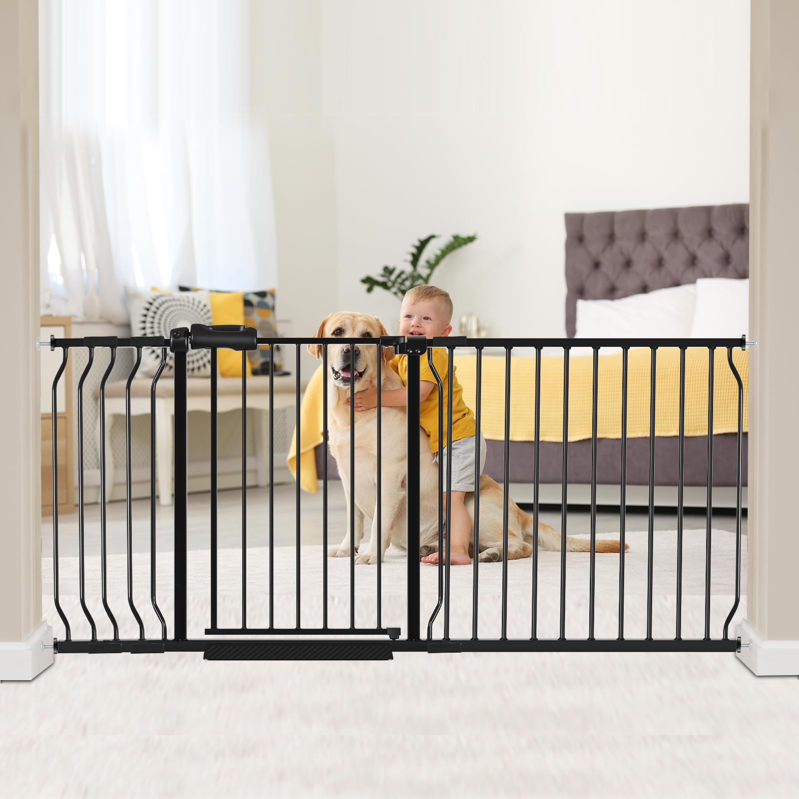 Photo 1 of *MISSING PARTS - Missing hardware*
HOOEN 30" Tall Extra Wide Baby Gates 67 to 71.5 Inch Large Long Pressure Mounted Dog Gate for Doorways Stairs Child Safety Gates Tension Baby Gate Indoor Walk Through Gate for Kids or Pets