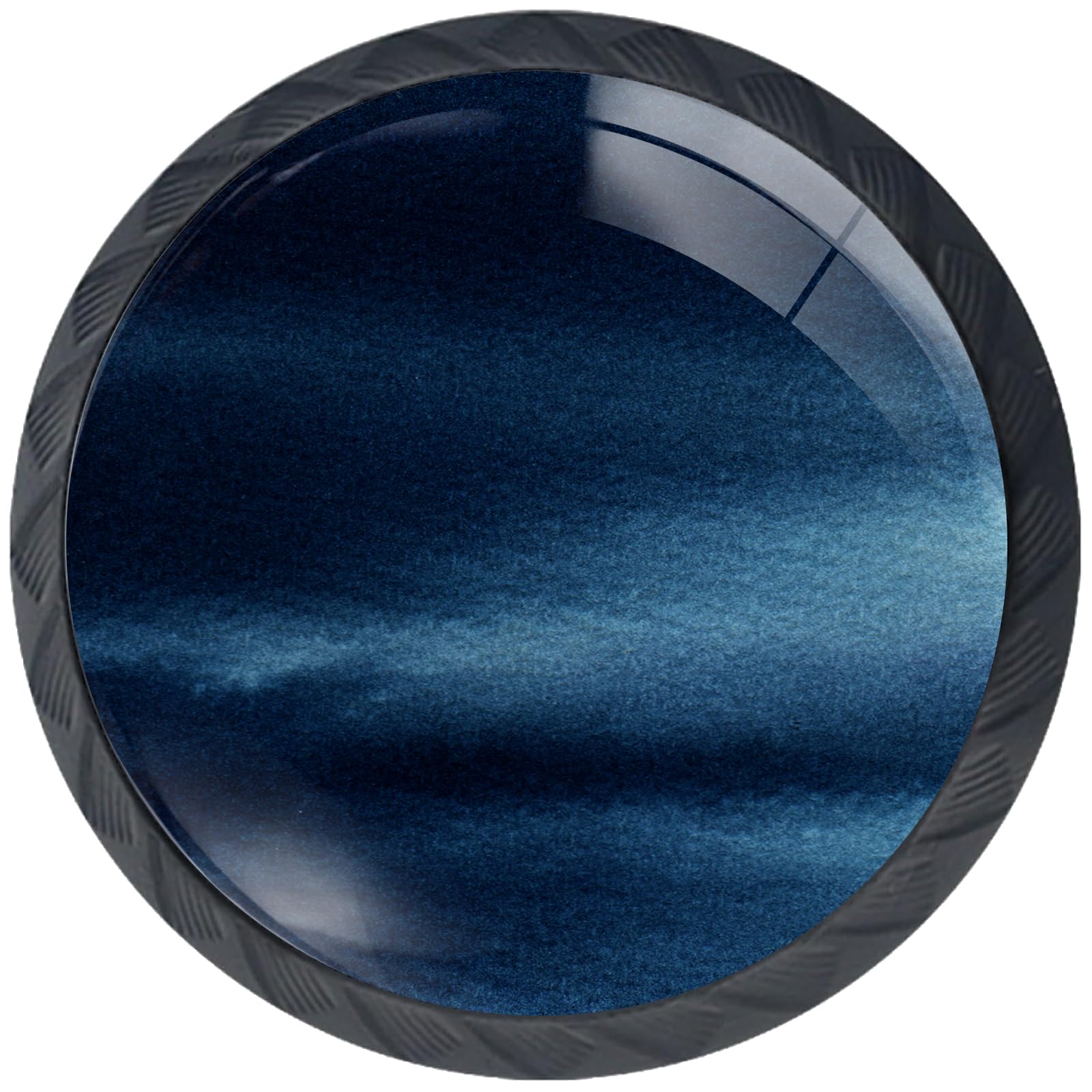 Photo 1 of Artinhand 12 Pack Navy Blue Kitchen Cabinet Knobs Round Drawer Pulls Black Dresser Cupboard Door Handles