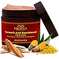 PRANA Sandalwood & Turmeric Face Mask - Natural Cleansing Facial Mask with Ayurvedic Ingredients - Bentonite & Kaolin Clay Mask - Brightening, Hydrating, Anti-Aging - Vegan & Cruelty-Free Mask (100ml)