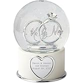 THINGS REMEMBERED Engagement Mr. &amp; Mrs. Wedding Ring Snow Globe
