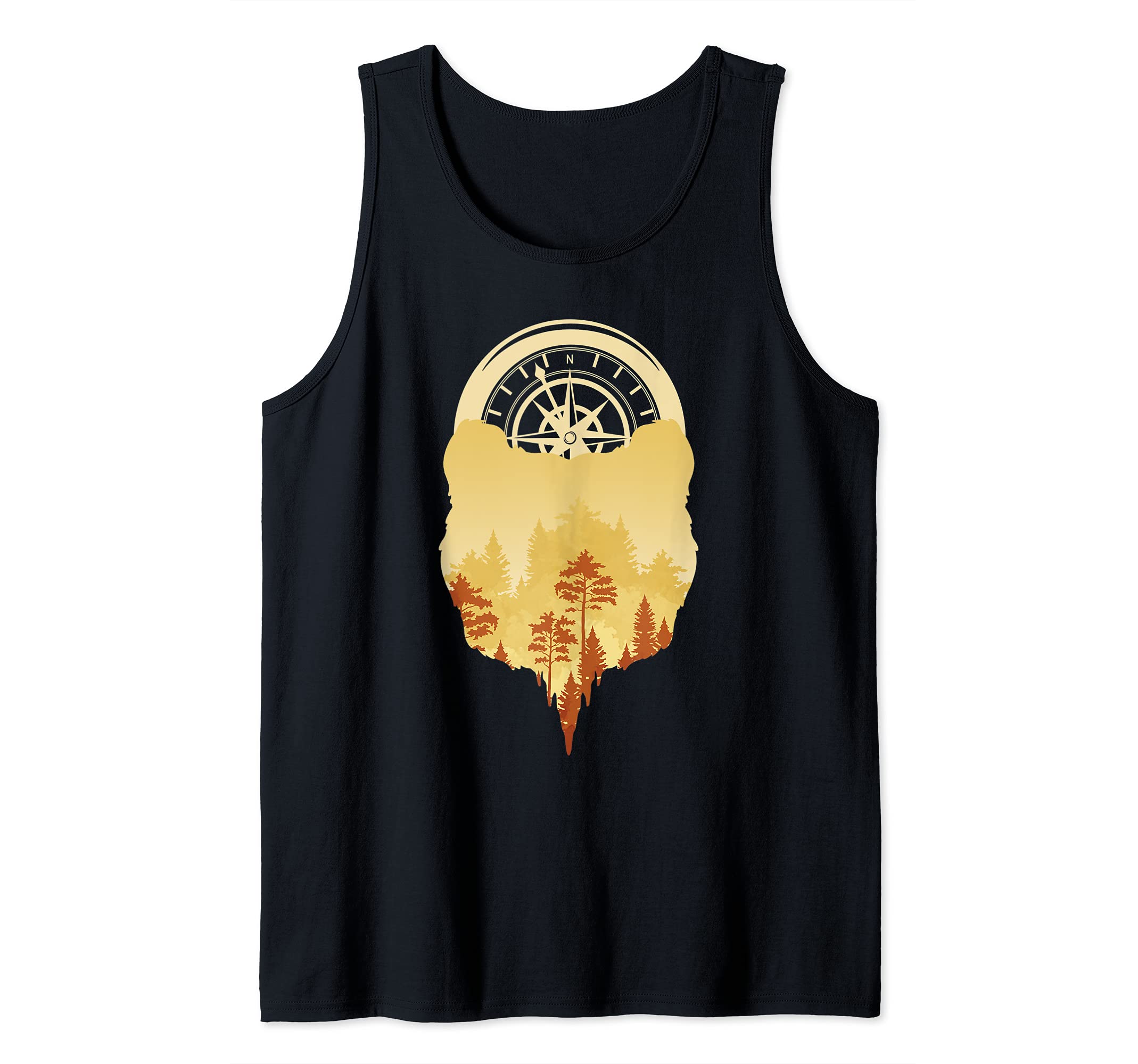 Compass Wildlife Outdoors Nature Forest Animal Brown Bear Tank Top