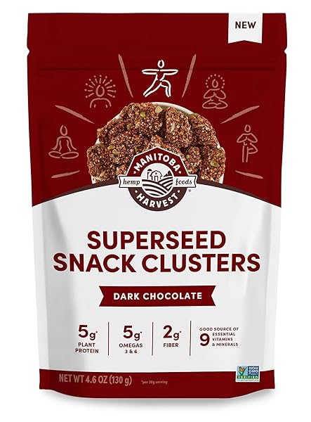 MANITOBA HARVEST SUPERSEED SNACK CLUSTERS, DARK CHOCOLATE –...