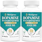 Basigano Natural Dopamine Supplement - Gluten-Free - 90 Tablets(Pack of 2)
