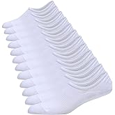 Jormatt Mens No Show Socks Cotton Low Cut Ankle Short Casual Socks Men With Non-Slip Grips, 6/8/12 Pairs