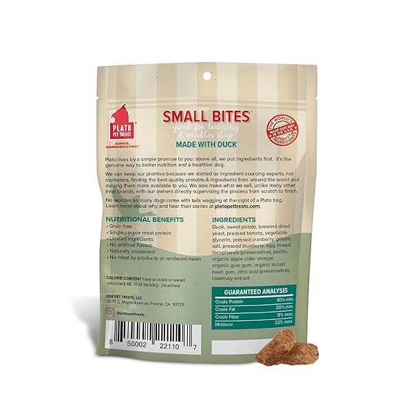 PLATO SMALL BITES DUCK 2.5OZ, 850002221107, 850002221107, 850002221107, 850002221107