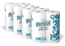 Amazon Brand - Presto! 308-Sheet Mega Roll Toilet Paper, Ultra-Soft, 24 Mega Rolls = 96 regular rolls