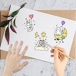 CRASPIRE Cartoon Animal Clear Stamps Cow Rabbit Cat