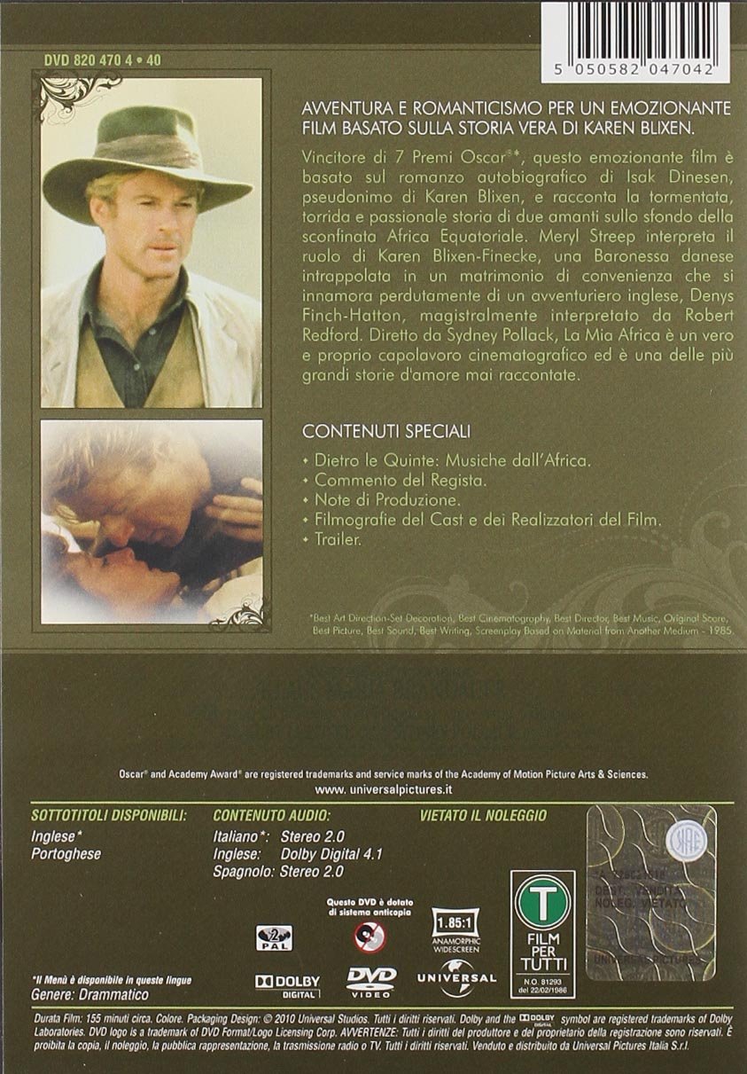 Amazoncom La Mia Africa Italian Edition Robert Redford
