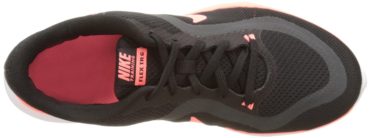 nike women s flex trainer 6 black lava glow anthracite 7.5 b(m) us