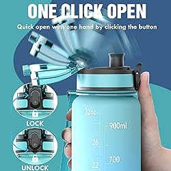OLDLEY Water Bottles, 32oz Motivational Sports