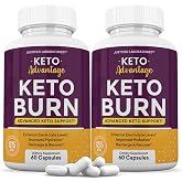 Justified Laboratories Keto Advantage Keto Burn - 60 Capsules, Pack of 2 - Ketogenic Support from Apple Cider Vinegar, Green Tea Leaf, Vitamin C, Vitamin D3 &amp; Extra Virgin Olive Oil - 60 Servings