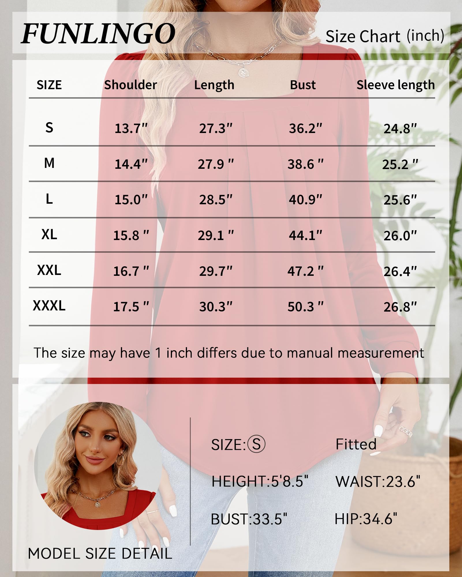 Funlingo Women 2024 Fashion Long Sleeve Shirts Soft